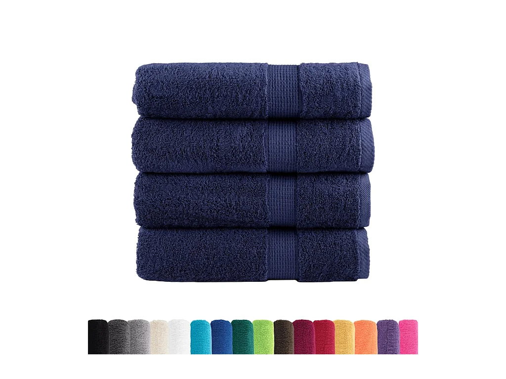 Badhanddoeken SOLUND 4 st 600 g/m² 100x150 cm marineblauw BE219420