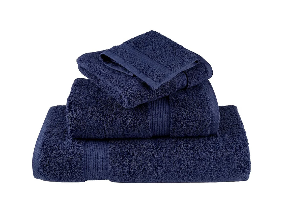 Badhanddoeken SOLUND 4 st 600 g/m² 100x150 cm marineblauw BE219420