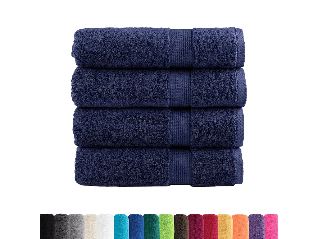 Serviettes de bain de qualité supérieure 4pcs 600g/m² 100%coton FR773782