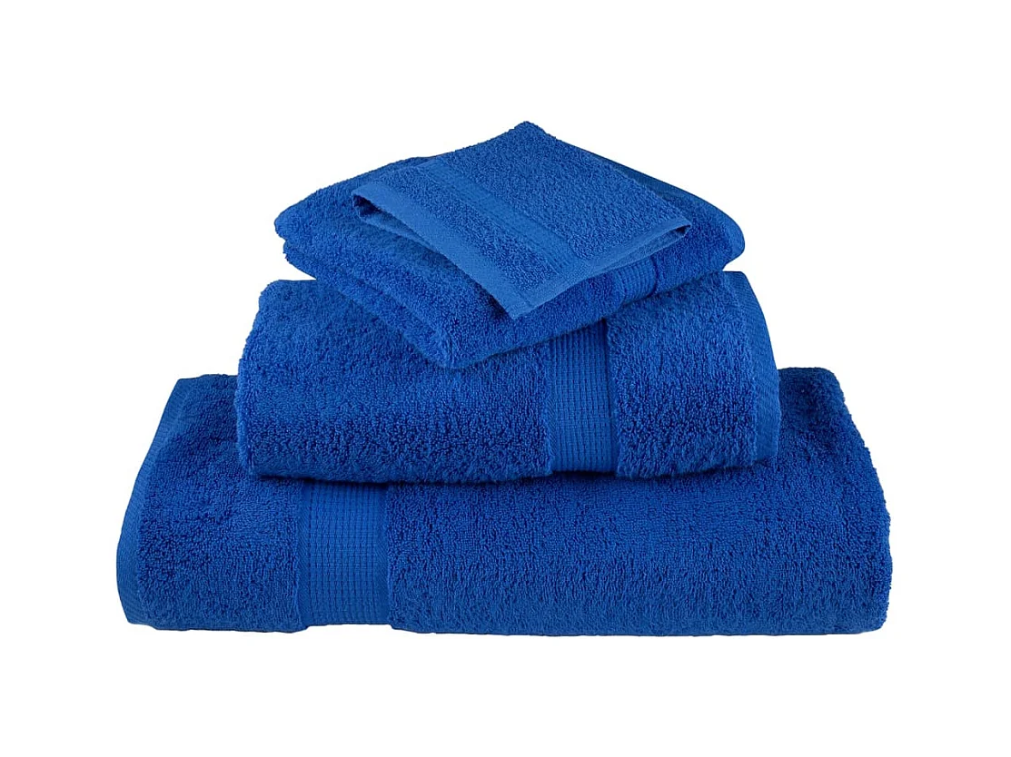 Badhanddoeken SOLUND 2 st 600 g/m² 100x150 cm blauw BE533334