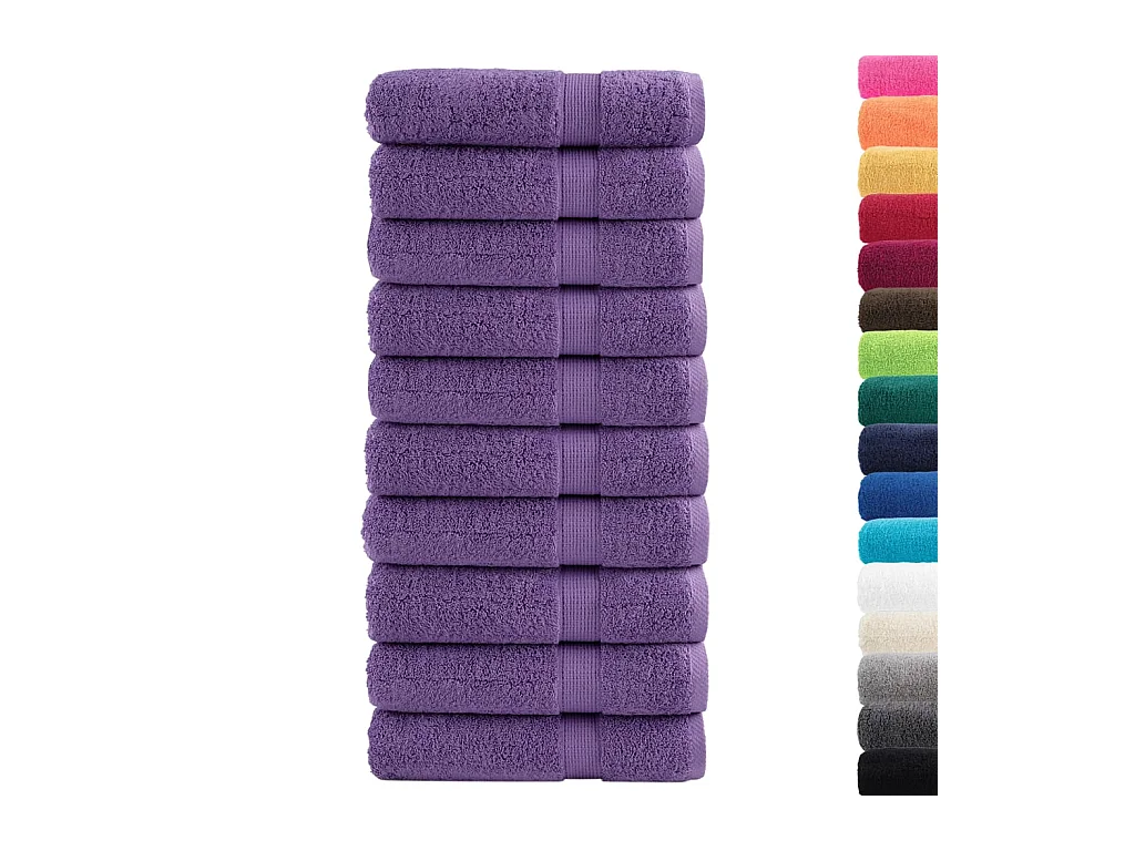 Serviettes de bain de qualité supérieure 10 pcs 100% coton FR154159