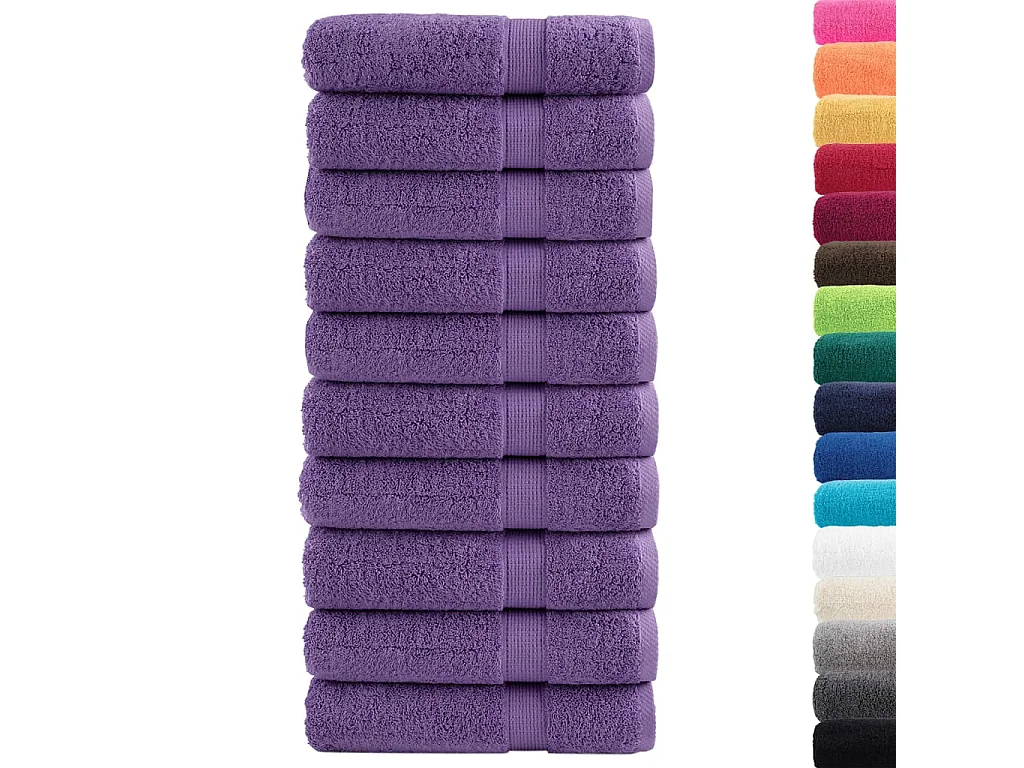 Serviettes de bain de qualité supérieure 10 pcs 100% coton FR154159