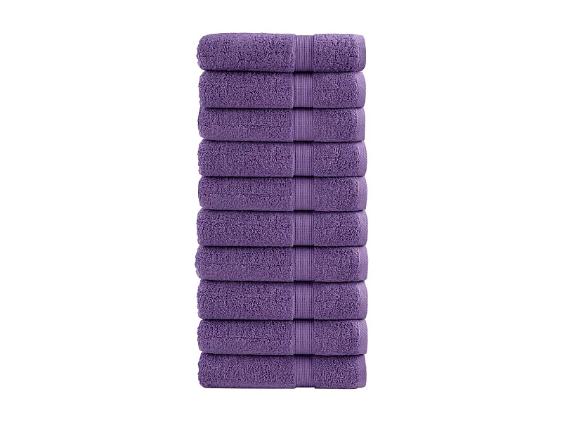 Serviettes de bain de qualité supérieure 10 pcs 100% coton FR154159