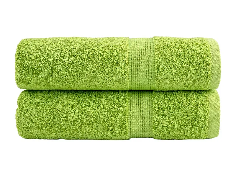 Toallas de mano 2 uds 100% algodón verde 100x150 cm 600 gsm ES266377