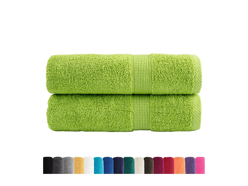 Serviettes de bain de qualité supérieure 2 pcs 100% coton FR537503