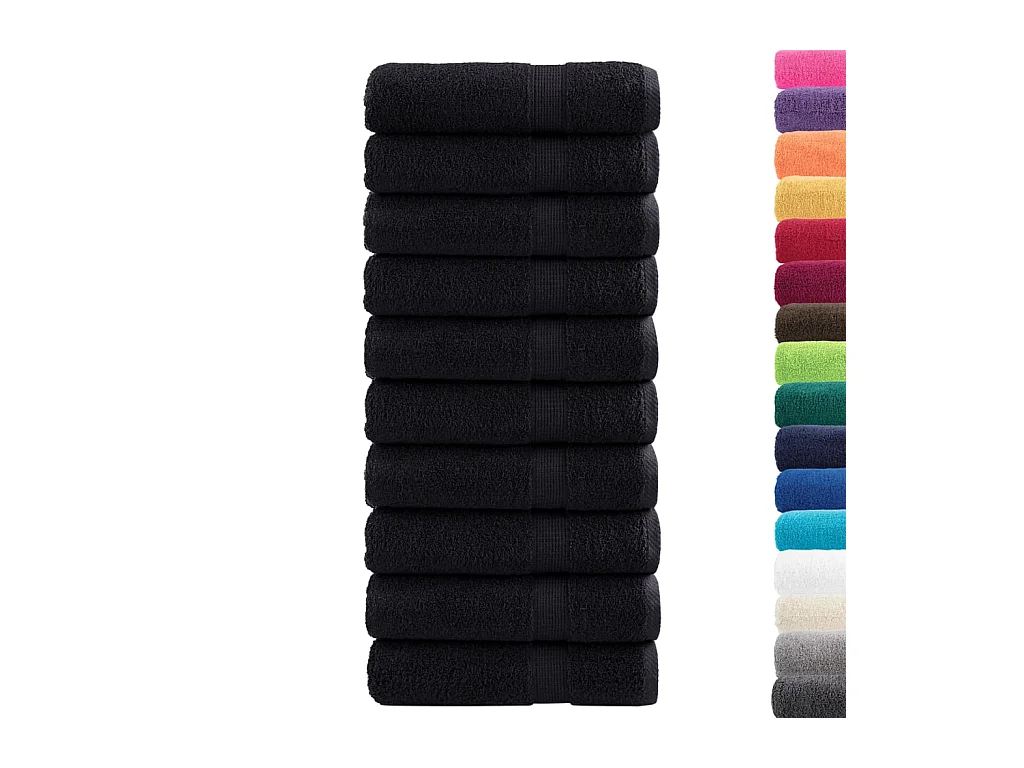 Serviettes de bain de qualité supérieure 10 pcs 100% coton FR217603