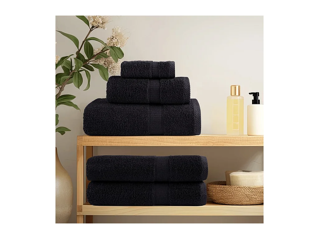 Serviettes de bain de qualité supérieure 10 pcs 100% coton FR217603