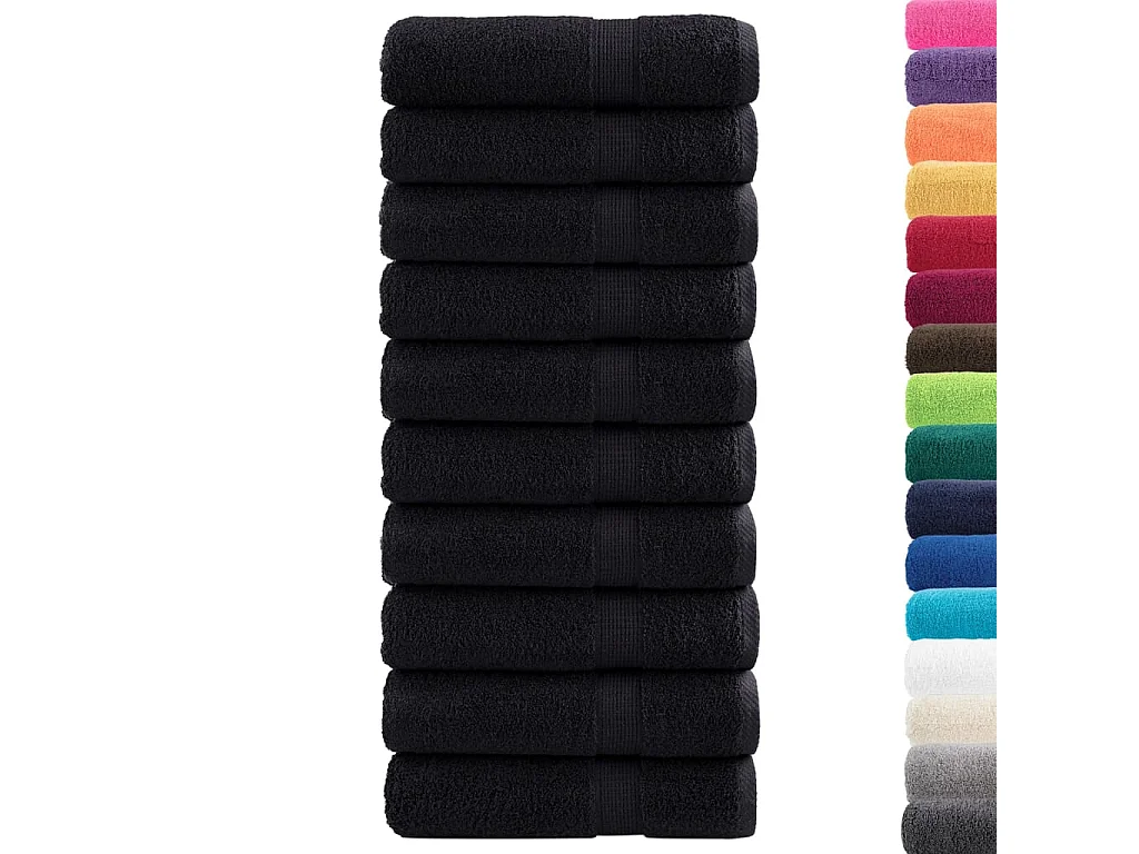 Serviettes de bain de qualité supérieure 10 pcs 100% coton FR217603