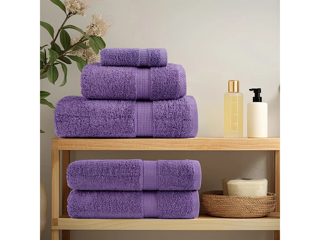 Toallas de mano 2 uds 100% algodón verde 100x150 cm 600 gsm ES483512