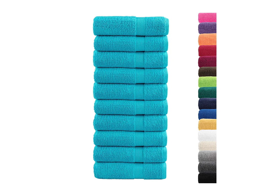 Serviettes de bain de qualité supérieure 10 pcs 100% coton FR667821