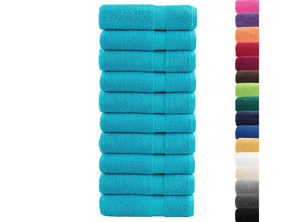 Serviettes de bain de qualité supérieure 10 pcs 100% coton FR667821