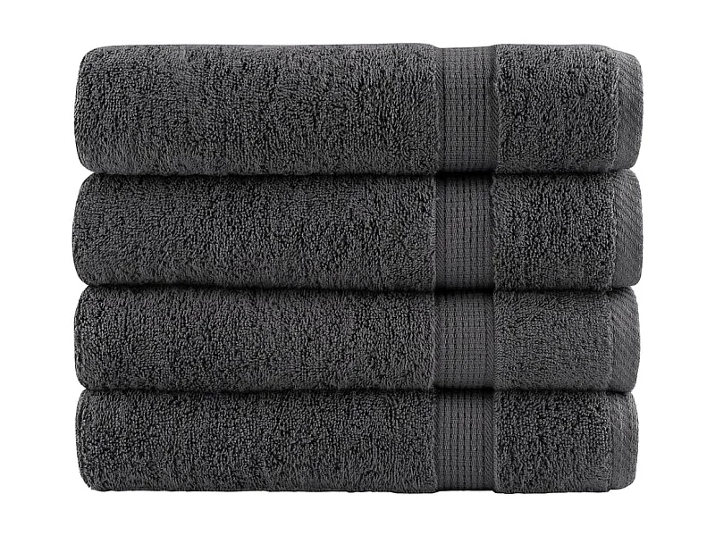 Toalhas banho premium SOLUND 4pcs 100x150cm 600gsm antracite PT717192
