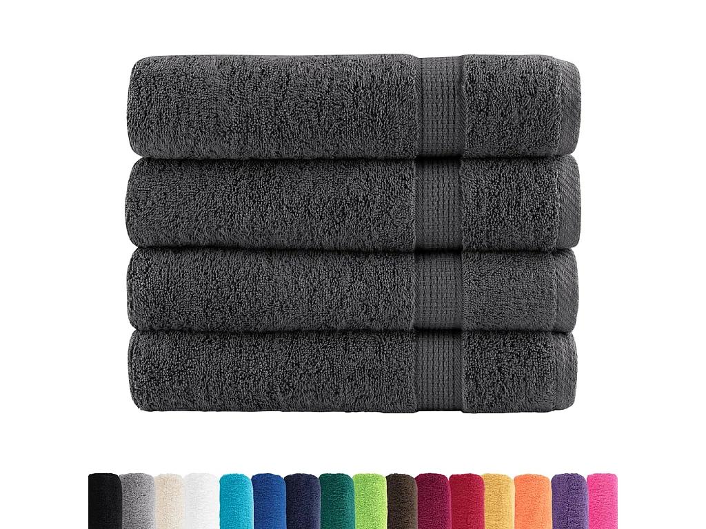 Serviettes de bain de qualité supérieure 4 pcs 100% coton FR283246