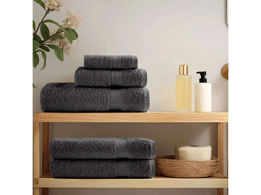 Serviettes de bain de qualité supérieure 4 pcs 100% coton FR283246