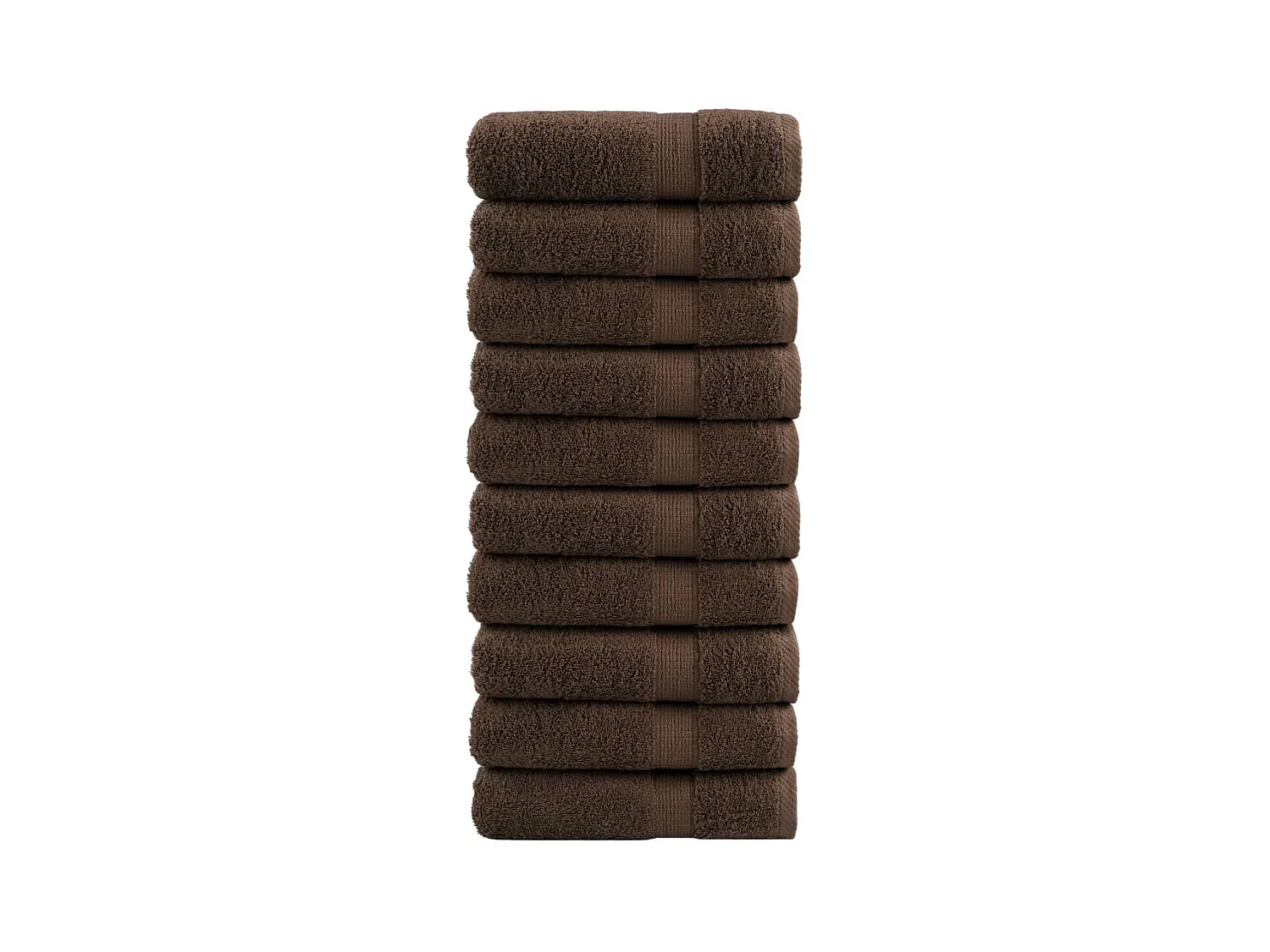 Serviettes de bain de qualité supérieure marron 10pcs 100%coton FR866549