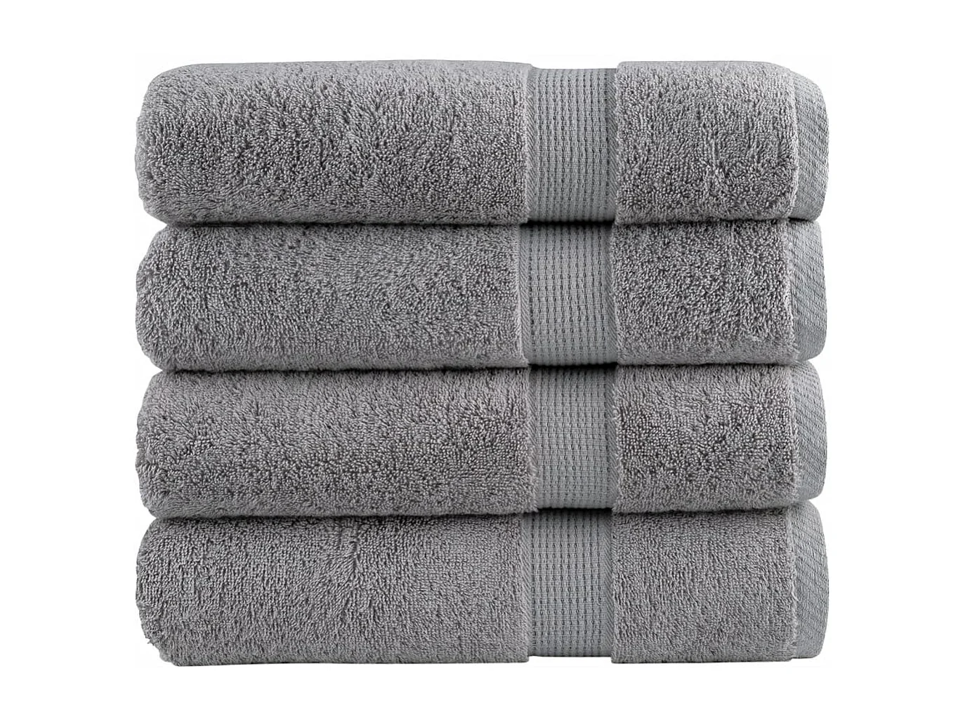 Serviettes de bain de qualité supérieure 4 pcs gris 100% coton FR615535