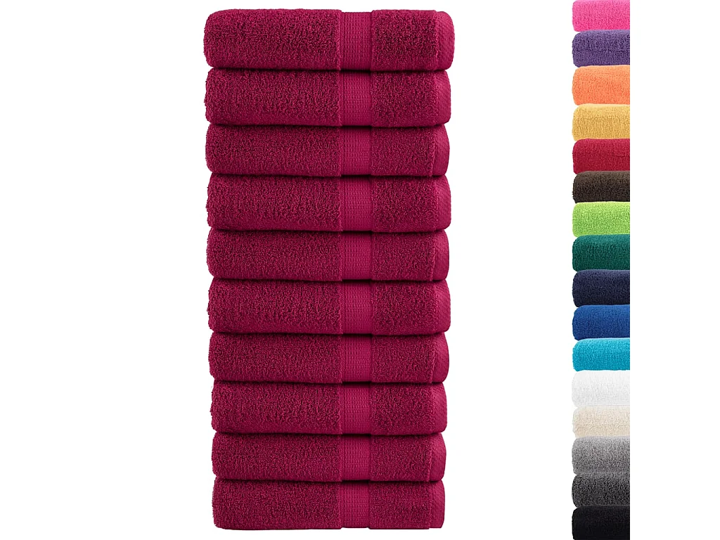 Serviettes de bain de qualité supérieure 10 pcs 100% coton FR832339