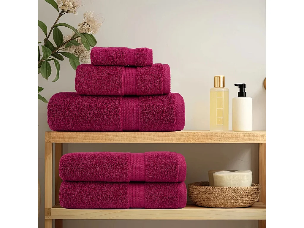 Serviettes de bain de qualité supérieure 10 pcs 100% coton FR832339