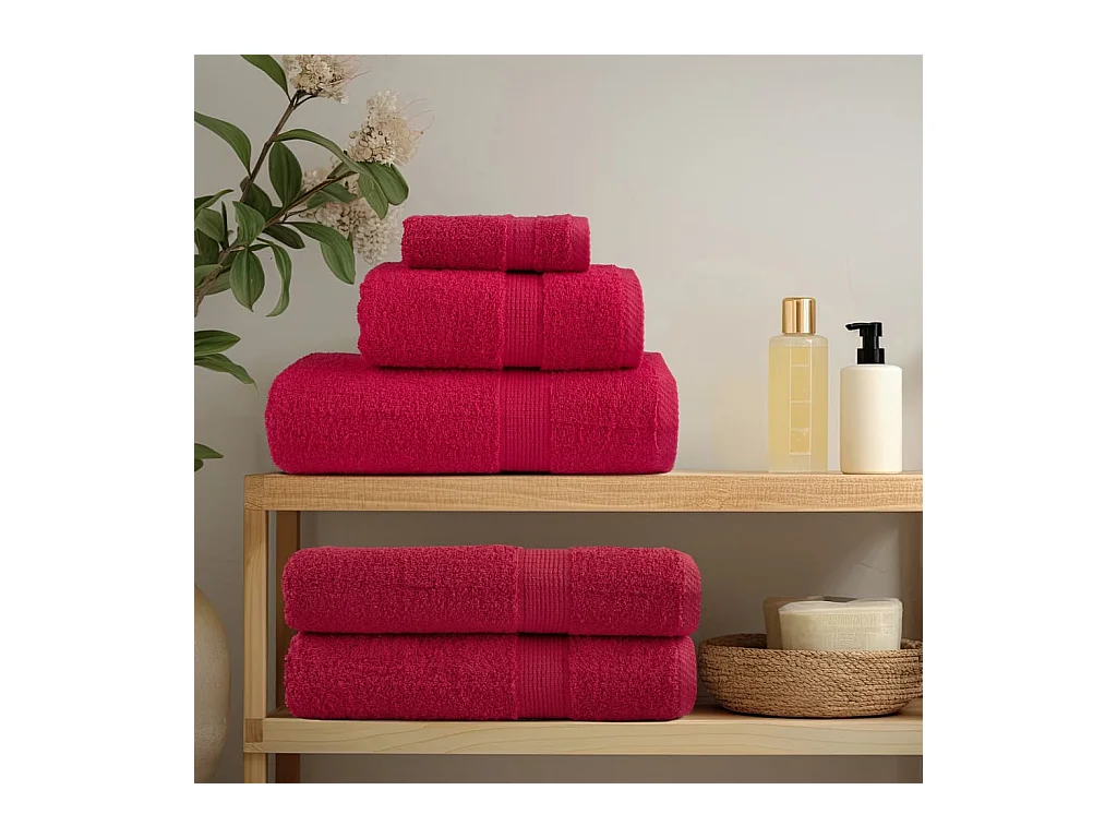 Serviettes de bain de qualité supérieure 10 pcs 100% coton FR725005