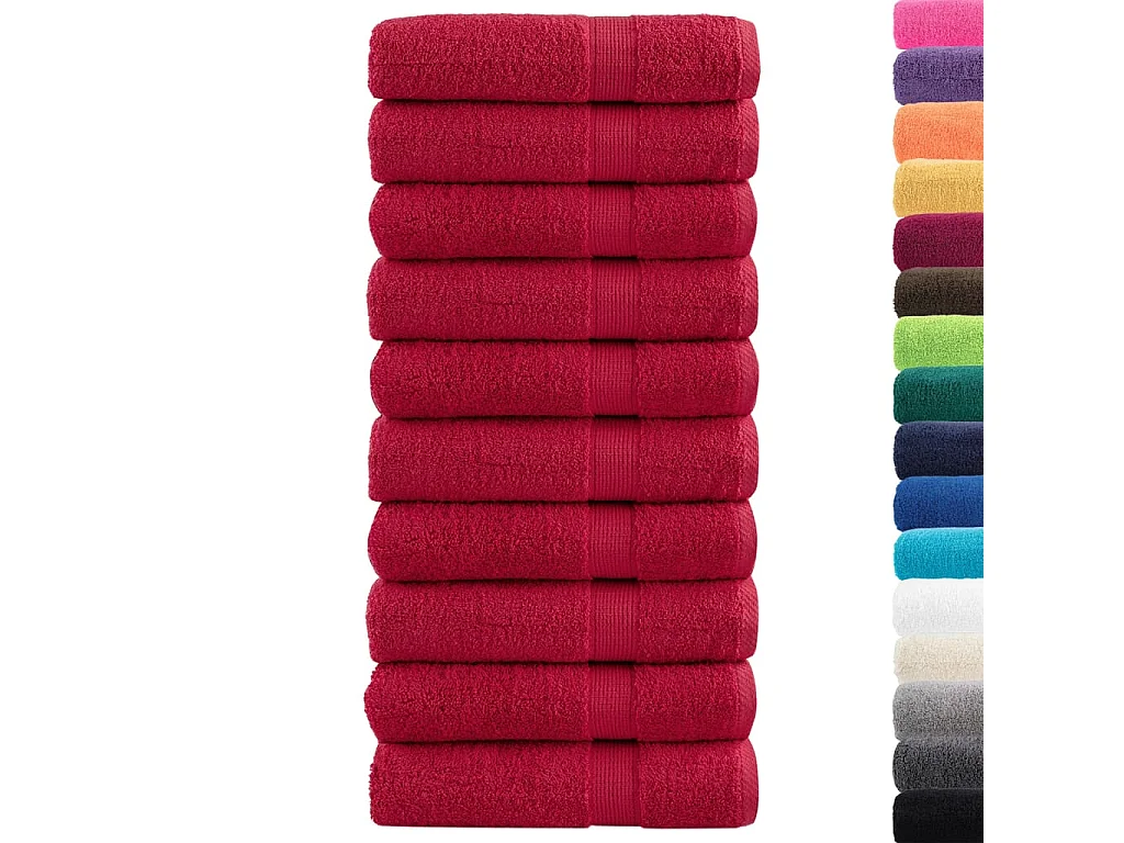 Serviettes de bain de qualité supérieure 10 pcs 100% coton FR725005