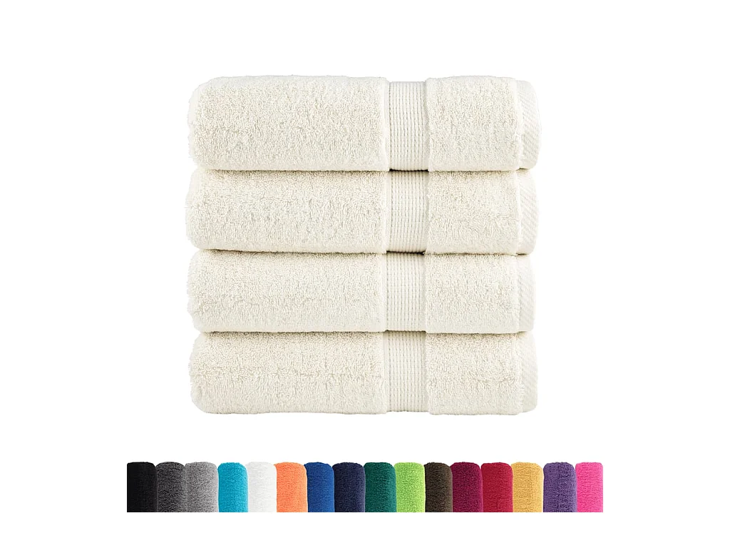 Serviettes de bain de qualité supérieure 4 pcs 100% coton FR643872