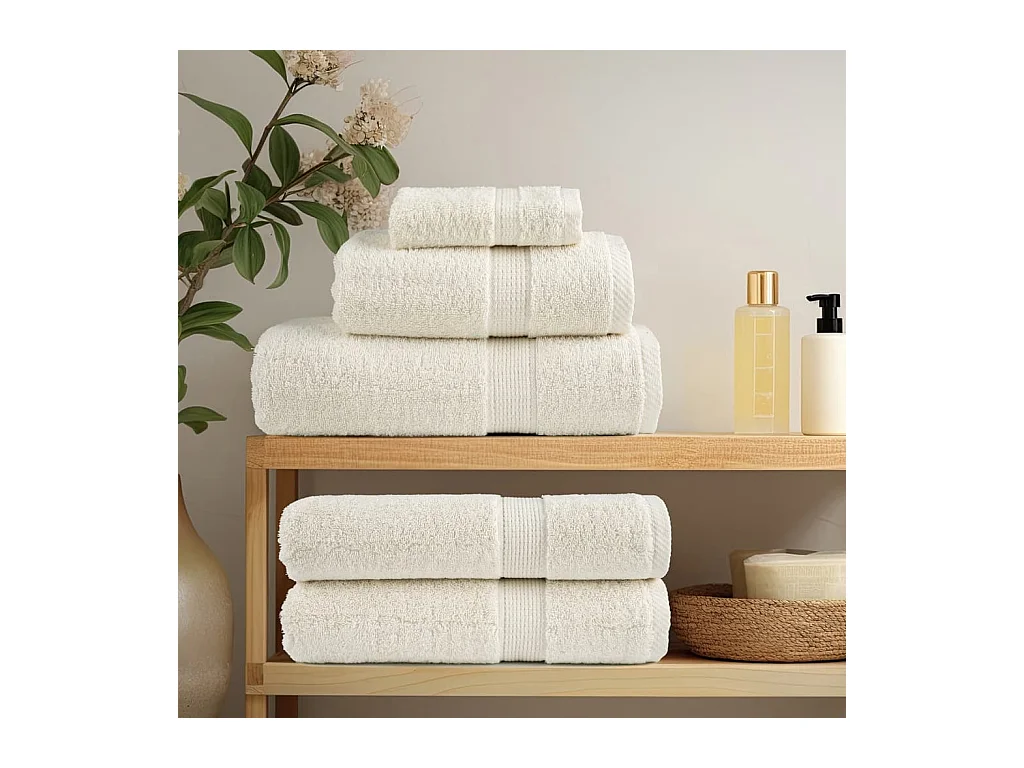 Serviettes de bain de qualité supérieure 4 pcs 100% coton FR643872