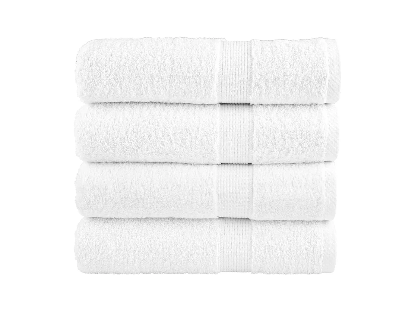 Toalhas de banho premium SOLUND 4pcs 100x150 cm 600 gsm branco PT535551
