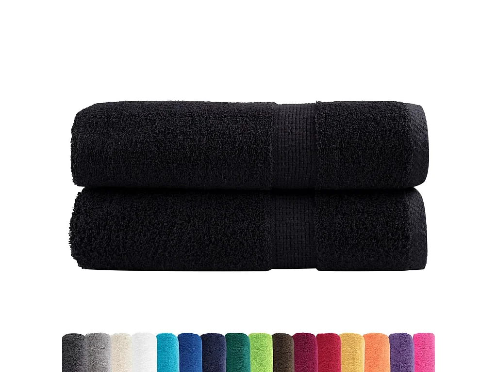 Serviettes de bain de qualité supérieure 2 pcs 100% coton FR519727