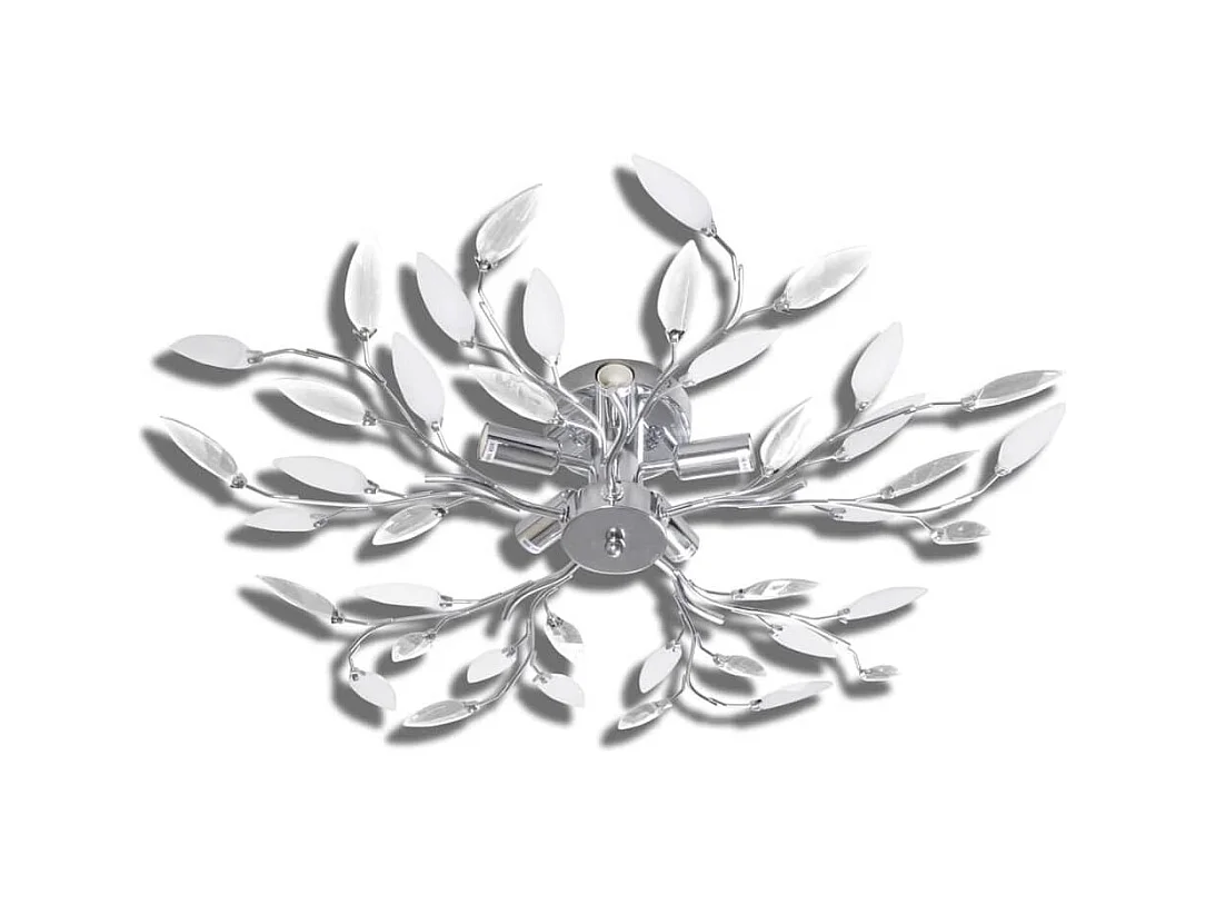 Plafonnier avec bras en acrylique Blanc 5 ampoules E14 FR586465