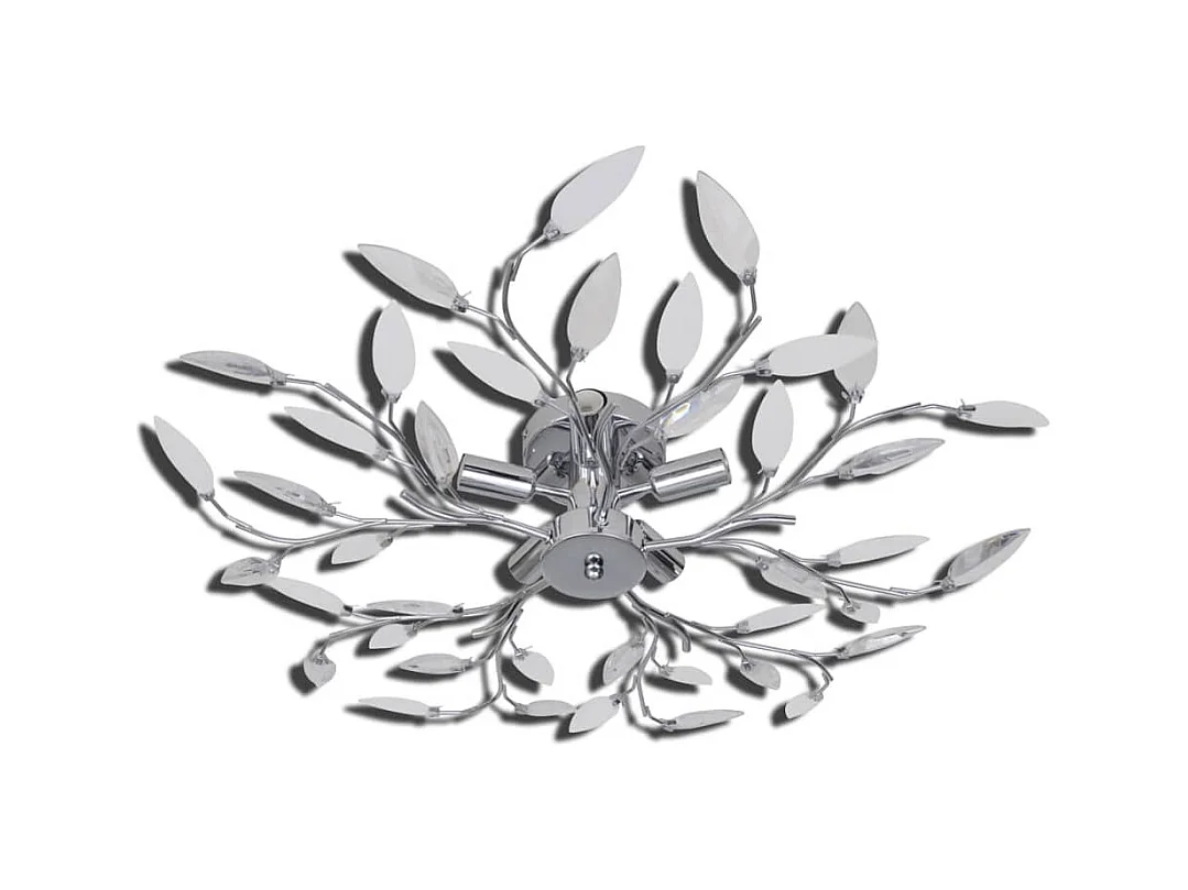 Plafonnier avec bras en acrylique Blanc 5 ampoules E14 FR586465