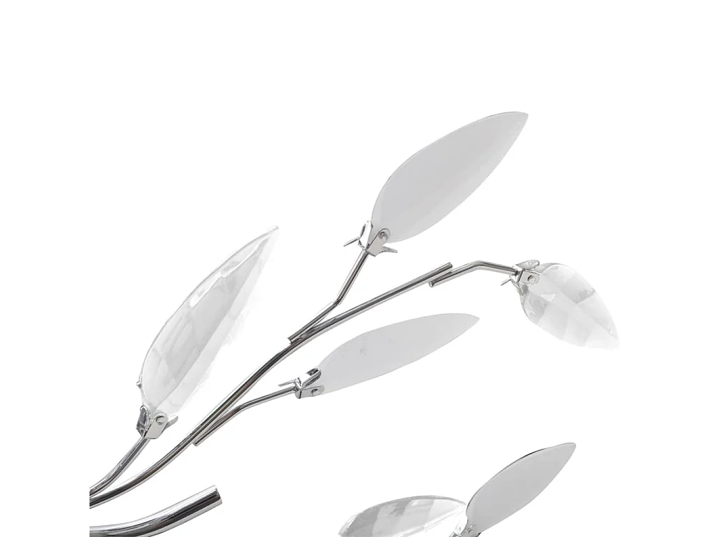 Lámpara de techo brazos de cristal forma hoja 5 bombillas E14 ES325570