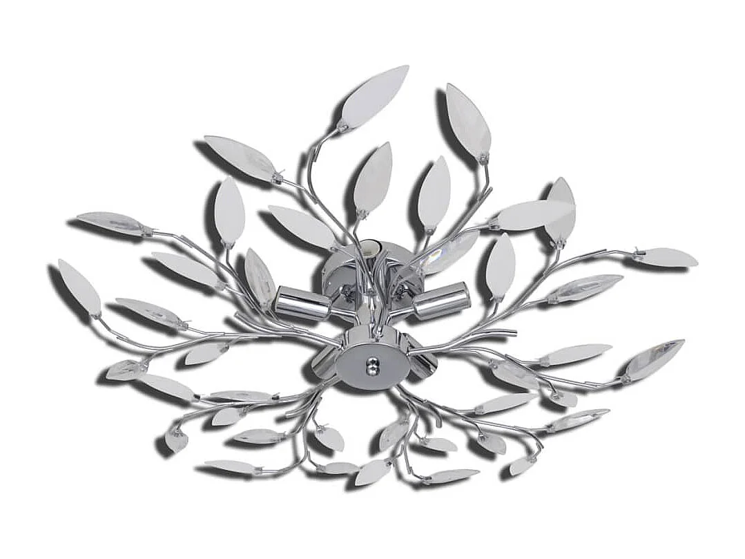 Lámpara de techo brazos de cristal forma hoja 5 bombillas E14 ES325570