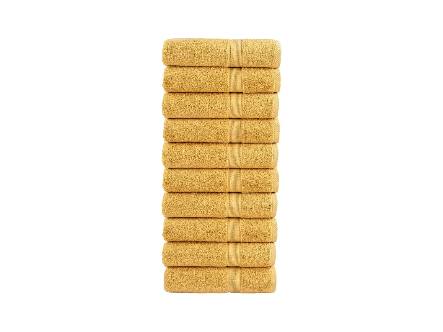 Serviettes de bain de qualité supérieure 10 pcs doré 100% coton FR317154