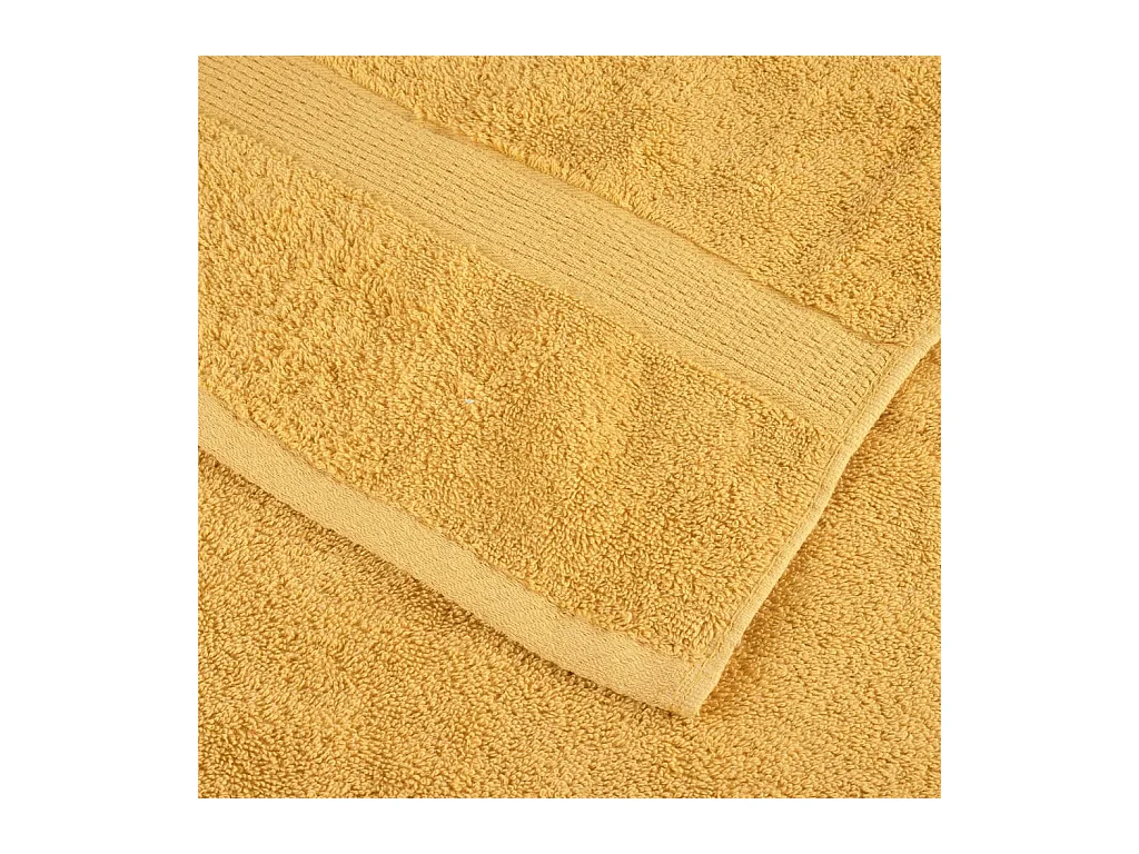 Serviettes de bain de qualité supérieure 10 pcs doré 100% coton FR317154