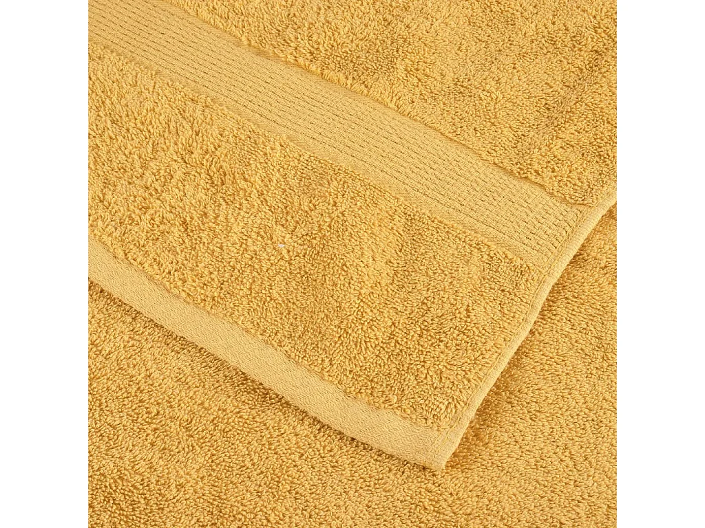 Serviettes de bain de qualité supérieure 10 pcs doré 100% coton FR317154