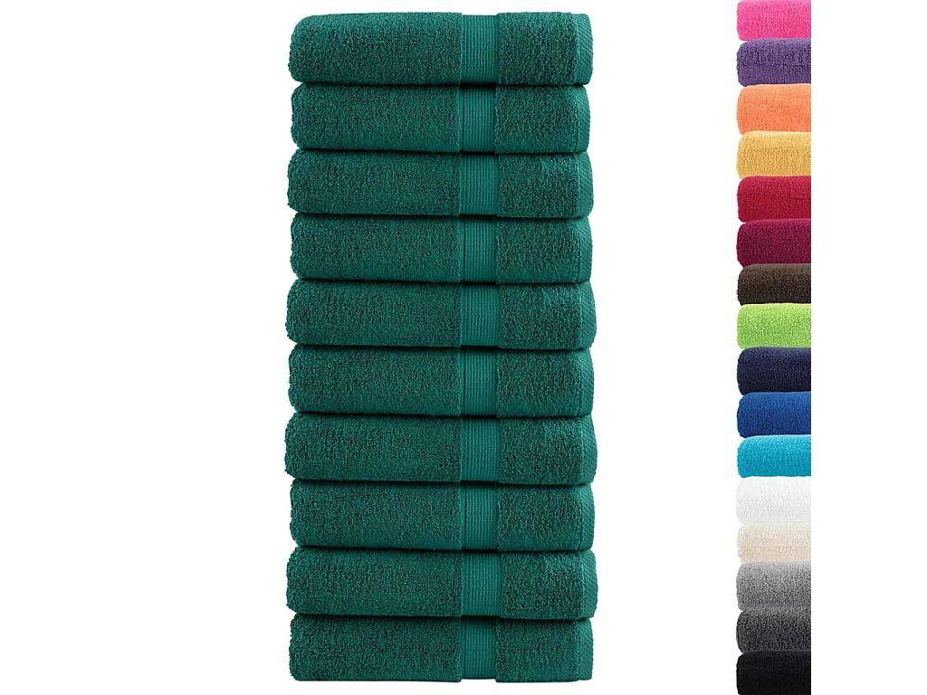 Serviettes de bain de qualité supérieure 10 pcs 100% coton FR430090