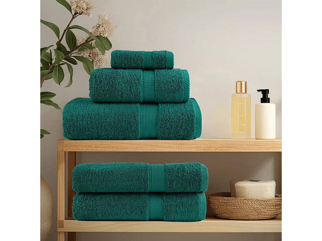 Serviettes de bain de qualité supérieure 10 pcs 100% coton FR430090