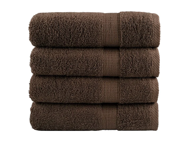 Toalhas de banho premium SOLUND 4pcs 100x150cm 600gsm castanho PT246614