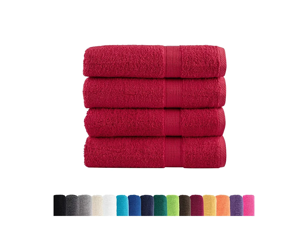 Serviettes de bain de qualité supérieure 4 pcs 100% coton FR528698