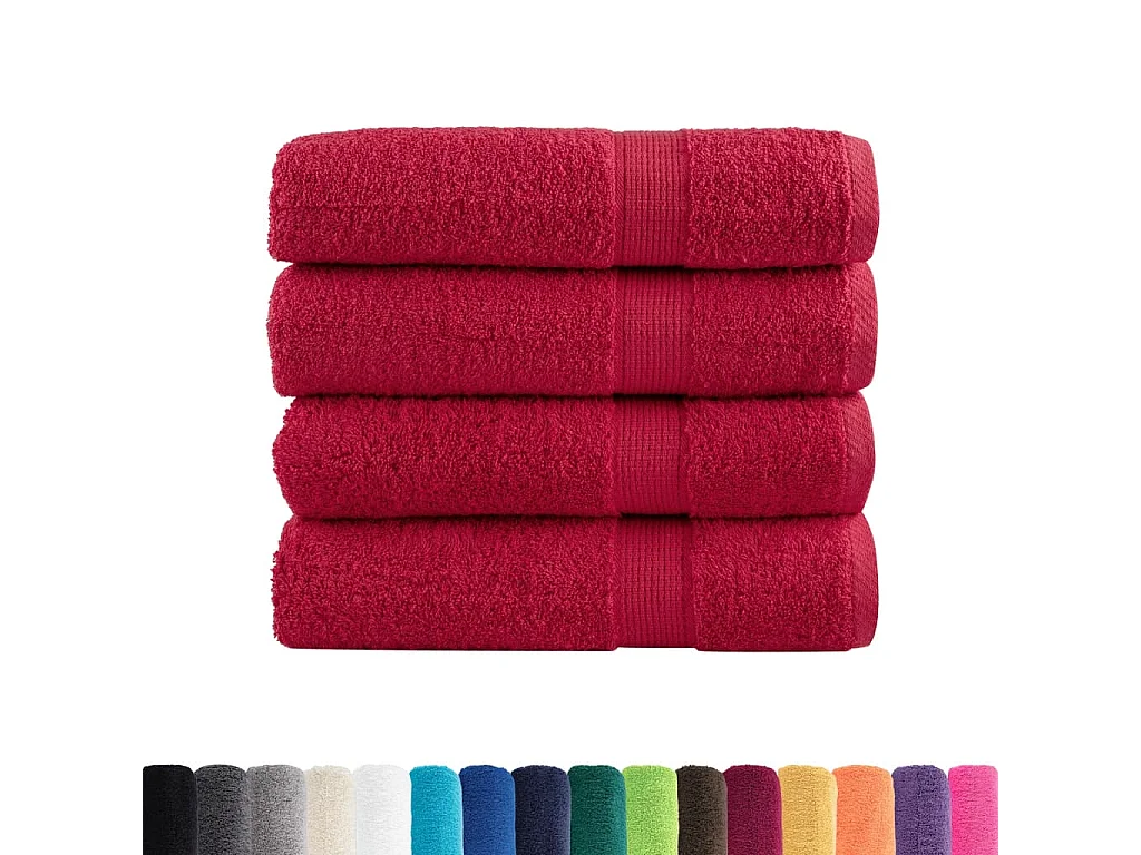 Serviettes de bain de qualité supérieure 4 pcs 100% coton FR528698