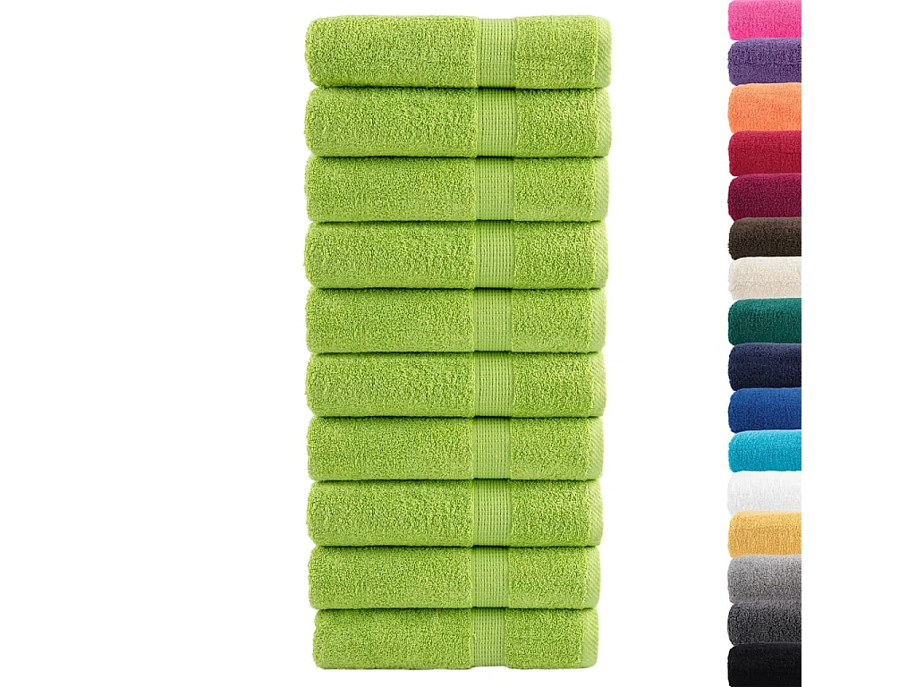 Serviettes de bain de qualité supérieure 10 pcs 100% coton FR708656