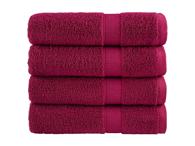Serviettes de bain de qualité supérieure 4 pcs 100% coton FR974524