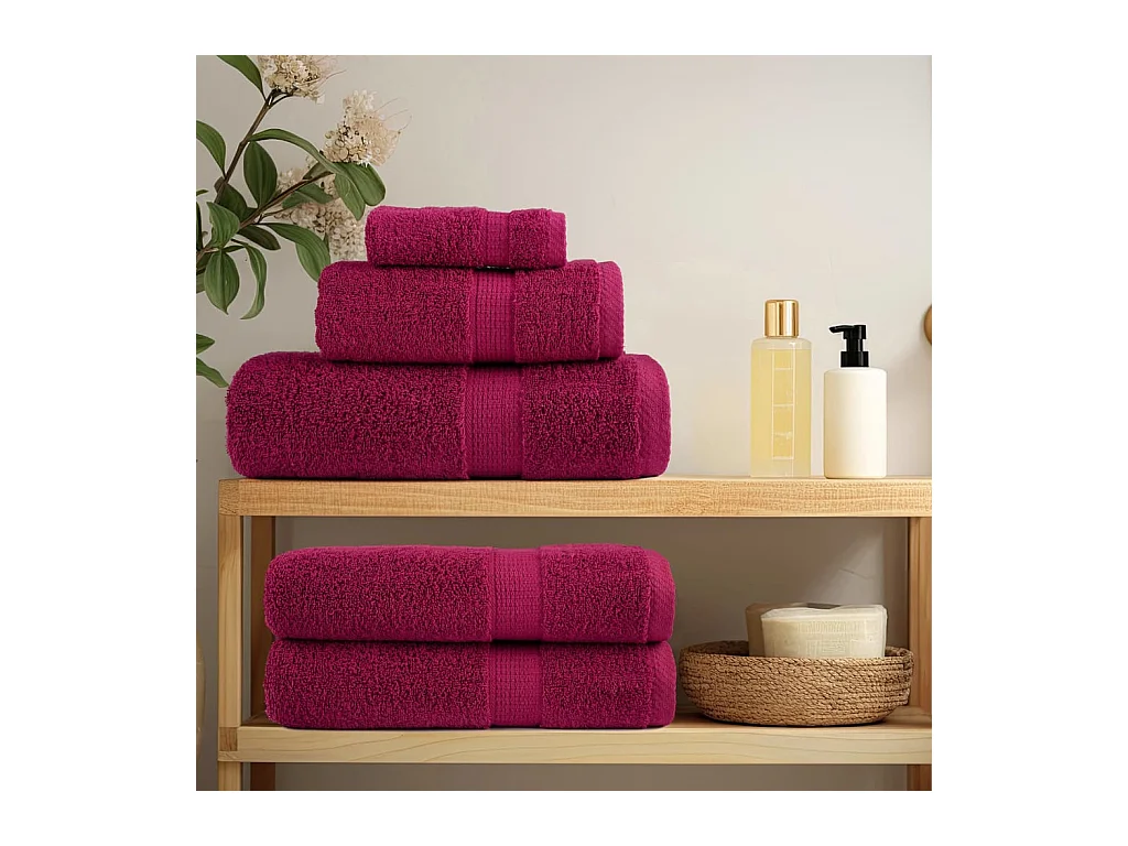 Serviettes de bain de qualité supérieure 4 pcs 100% coton FR974524