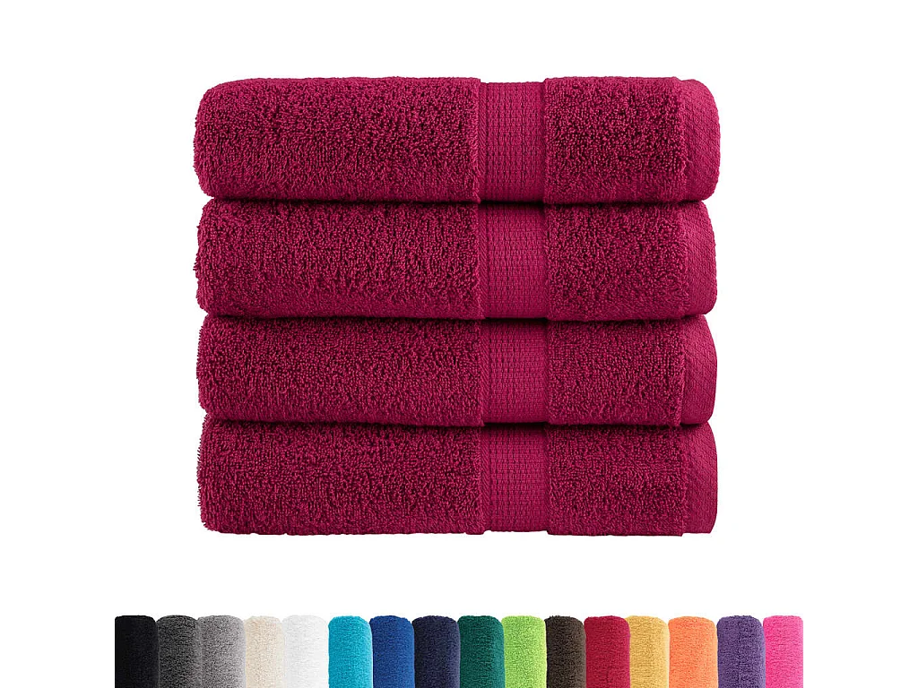 Serviettes de bain de qualité supérieure 4 pcs 100% coton FR974524