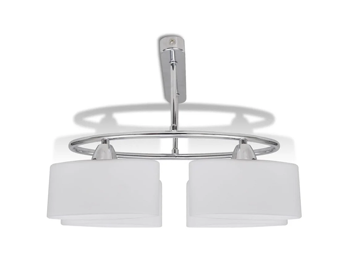 Plafonnier avec abat-jour en verre pour 4 ampoules E14 FR281050