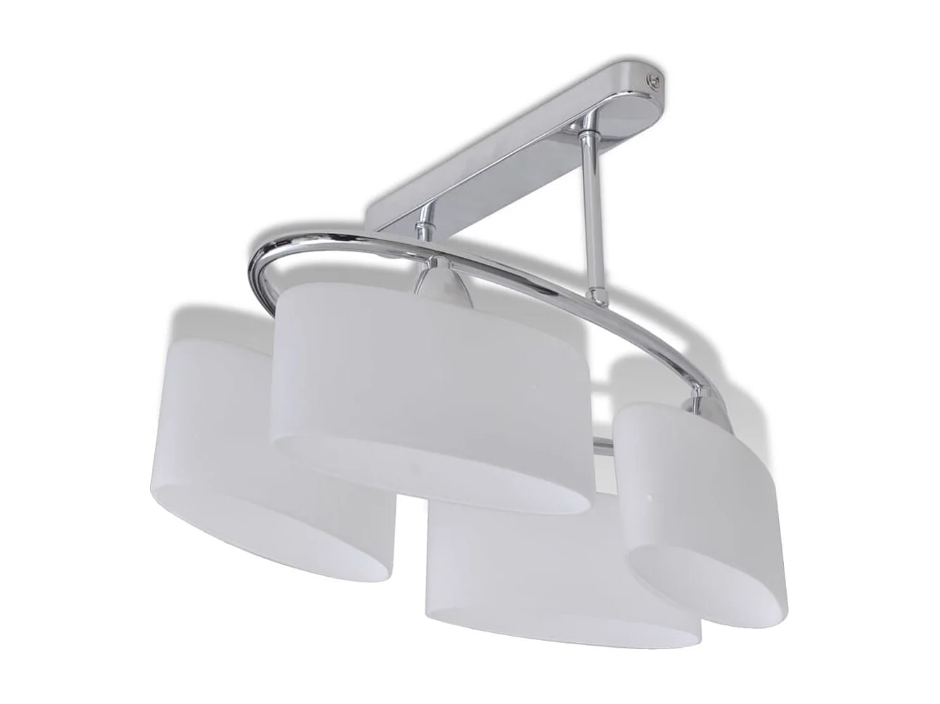 Lámpara de techo pantalla cristal elipse 4 bombillas E14 ES597523