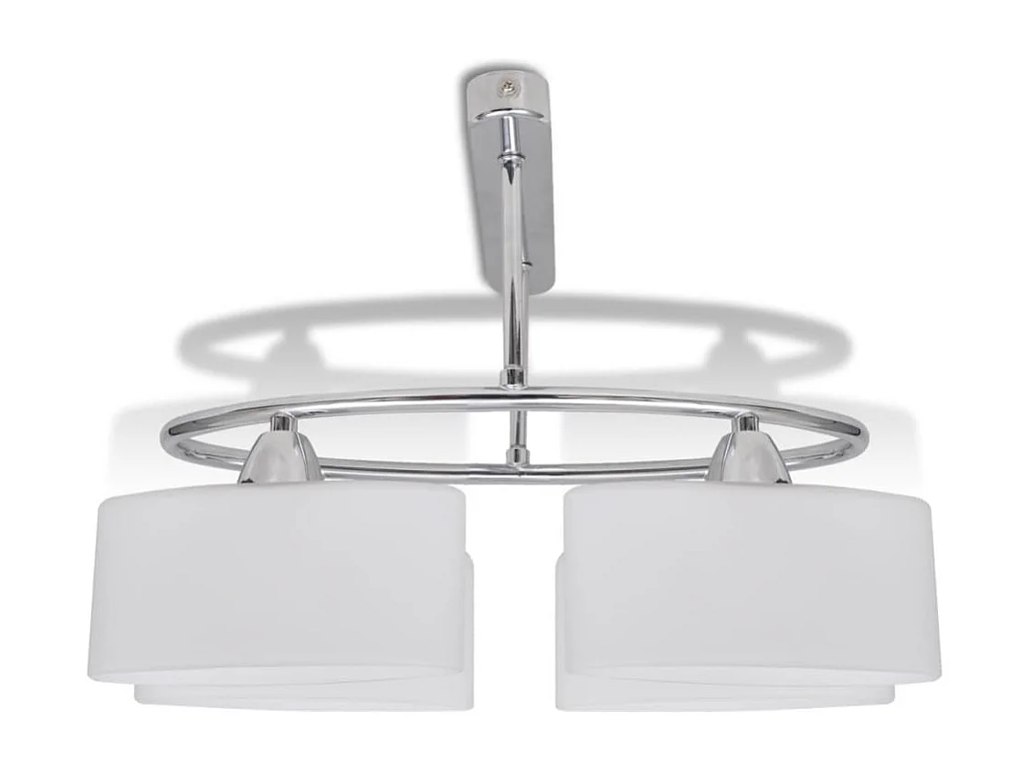 Lámpara de techo pantalla cristal elipse 4 bombillas E14 ES597523