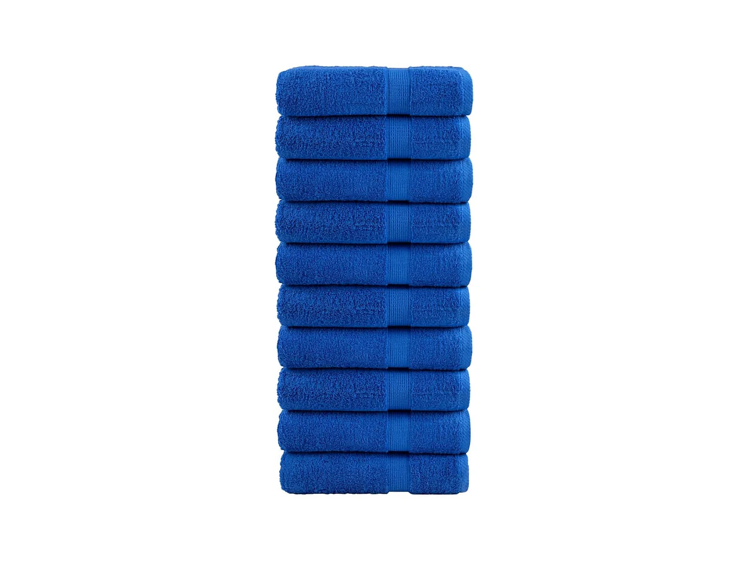 Serviettes de bain de qualité supérieure 10 pcs bleu 100% coton FR548056
