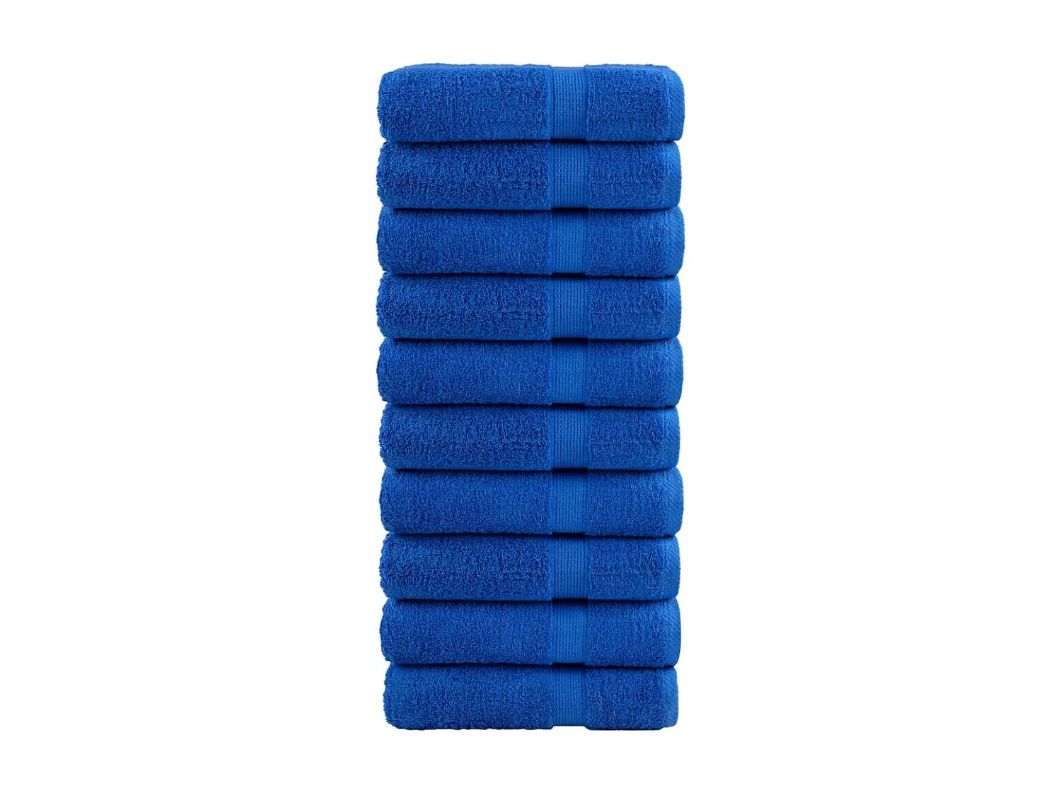 Serviettes de bain de qualité supérieure 10 pcs bleu 100% coton FR548056