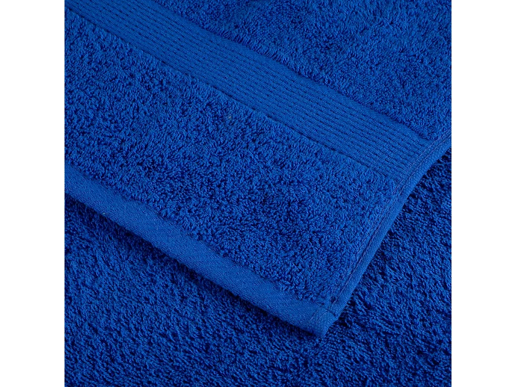 Serviettes de bain de qualité supérieure 10 pcs bleu 100% coton FR548056